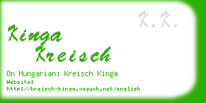 kinga kreisch business card